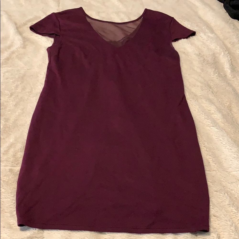 Purple body con dress